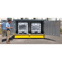 Steel Ultra-Twin IBC Hard Top, 123.4" L x 73.4" W x 66.4" H, 12250 lbs. Load Capacity Action Paper