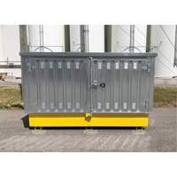 Steel Ultra-Twin IBC Hard Top, 123.4" L x 73.4" W x 66.4" H, 12250 lbs. Load Capacity Action Paper