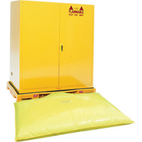 Double Drum Ultra-Safety Cabinet Bladder System&reg;, 63" L x 38.5" W x 6.3" H, 3000 lbs. Load Capacity Action Paper