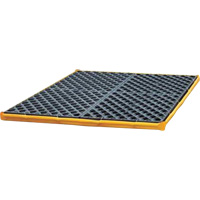 4-Drum Flexible Ultra-Spill Deck&reg;, 22 US gal. Spill Capacity, 48" x 48" x 2.5" Action Paper