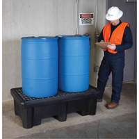 2-Drum Economy Ultra-Spill Pallet&reg;, 66 US gal. Spill Capacity, 53" x 29" x 16.5" Action Paper