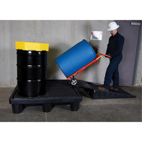 4-Drum Economy Ultra-Spill Pallet&reg;, 66 US gal. Spill Capacity, 53" x 53" x 11.8" Action Paper