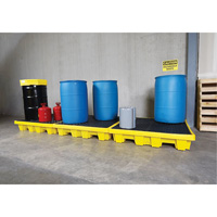 4-Drum Nestable Ultra-Spill Pallet&reg;, 66 US gal. Spill Capacity, 51" x 51" x 10" Action Paper