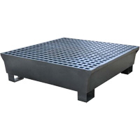 4-Drum Steel Ultra-Spill Pallet&reg;, 68 US gal. Spill Capacity, 49.1" x 47.1" x 10.9" Action Paper