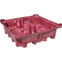 4-Drum Ultra-Spill King&reg; Drum Spill Pallet, 85 US gal. Spill Capacity, 51" x 51" x 17.5" Action Paper