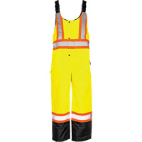 TO1 Winter Traffic Overalls, Polyester, Small, Black/High Visibility Lime-Yellow Action Paper