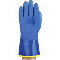 AlphaTec&reg; 23-202 PVC Gloves, Size 8, 11.8" L, Cotton, Fleece Inner Lining Action Paper