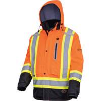 5407 Waterproof Insulated Heated Safety Jacket, Men's, Small, High-Visibility Orange Action Paper