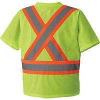 5993P Mesh Safety T-Shirt, Polyester, Small, High Visibility Lime-Yellow Action Paper