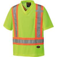 6989 Traffic Micro Mesh T-Shirt, X-Small, High Visibility Lime-Yellow Action Paper