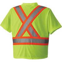 6989 Traffic Micro Mesh T-Shirt, X-Small, High Visibility Lime-Yellow Action Paper