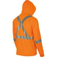 6964 Bird's-Eye Safety Hoodie, Small, High Visibility Orange Action Paper
