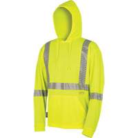 6965 Bird's-Eye Safety Hoodie, Small, High Visibility Lime-Yellow Action Paper