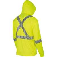 6965 Bird's-Eye Safety Hoodie, Small, High Visibility Lime-Yellow Action Paper