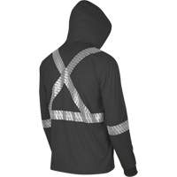 6966 Bird's-Eye Safety Hoodie, Small, Black Action Paper