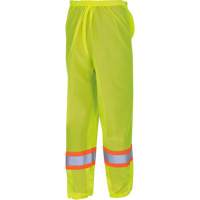 5670 Traffic Safety Pants, Polyester, 2X-Small/X-Small, High Visibility Lime-Yellow Action Paper