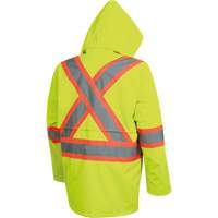 5628 Manteau de s&eacute;curit&eacute; imperm&eacute;able The Rock, Polyester/Polyur&eacute;thane, Jaune lime haute visibilit&eacute;, Petit Action Paper