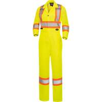 5999AW Women's High-Visibility Traffic Safety Coveralls, X-Small, High Visibility Lime-Yellow Action Paper