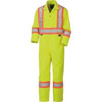 5512T High-Visibility Coveralls, 40 (Tall), High Visibility Lime-Yellow Action Paper