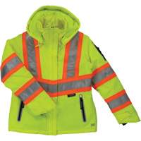 Manteau de s&eacute;curit&eacute; isolant et extensible pour femmes, Polyester, Jaune lime haute visibilit&eacute;, T-petit Action Paper