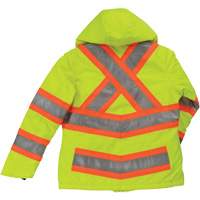 Manteau de s&eacute;curit&eacute; isolant et extensible pour femmes, Polyester, Jaune lime haute visibilit&eacute;, T-petit Action Paper