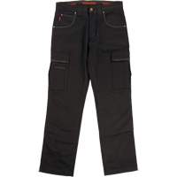 WP100 Work Pants, Cotton/Spandex, Black, Size 0, 30 Inseam SHJ108 | Action Paper