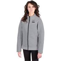 M12 Heated Axis Jacket with Battery, Women's, Small, Grey Action Paper