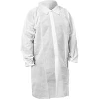 KleenGuard KGA10 Lab Coat, Medium, White Action Paper