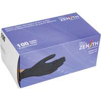 Gants d'examen de poids lourd &agrave; prise tactile, T-Grand, Nitrile, 8 mils, Sans poudre, Noir Action Paper