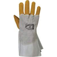 Endura&reg; 335DBP Welding Gloves, Split Cowhide/Split Elkhide, Size Small Action Paper