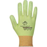 Gants r&eacute;sistant aux coupures haute visibilit&eacute; S18TAXFN, Taille 6, Calibre 18, Rev&ecirc;tement Mousse de nitrile, Enveloppe en TenActiv, ASTM ANSI niveau A9 Action Paper