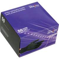 Vending Pack Disposable Gloves, Small, Nitrile, 5-mil, Powder-Free, Black, Class 2 Action Paper