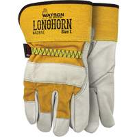 Longhorn Gloves, Large, Grain Cowhide Palm Action Paper