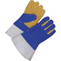 Lined Welder's Gloves with 5" Cuff, Split Cowhide, Size 2X-Large Action Paper