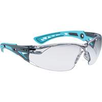 Rush+ Safety Glasses, Clear Lens, Anti-Fog/Anti-Scratch Action Paper