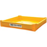 Yellow PVC Mini-Berm, 34 US gal. Capacity, 3' W x 3' L x 6" H Action Paper