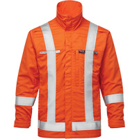 UltraSoft&reg; 7 oz. Skyline Summer Bomber Jacket, Small, High Visibility Orange Action Paper