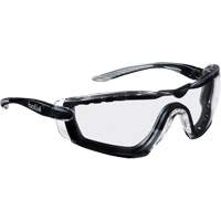 Cobra Hybrid Wraparound Safety Glasses, Clear Lens, Anti-Fog/Anti-Scratch Action Paper
