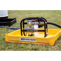 Yellow PVC Mini-Berm, 10 US gal. Capacity, 2' W x 2' L x 4" H Action Paper