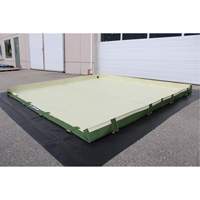 Easy-Riser Insta-Berm, 134 US gal. Capacity, 6' W x 6' L x 6" H, Hinge Bracket Action Paper