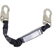 SA-5200-2.5 Shock Absorbing Lanyard, 2.5', Snap Hook Center, Snap Hook Leg Ends, Polyester Action Paper
