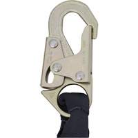 SA-5200-2.5 Shock Absorbing Lanyard, 2.5', Snap Hook Center, Snap Hook Leg Ends, Polyester Action Paper