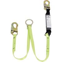 SA-5405-4 Shock Absorbing Lanyard, 4', Snap Hook Center, Snap Hook Leg Ends, Polyester Action Paper