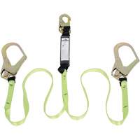 SA-54022-4 Shock Absorbing Lanyard, 4', Form Hook Center, Snap Hook Leg Ends, Polyester Action Paper
