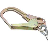 SA-5502-6 Shock Absorbing Lanyard, 6', Form Hook Center, Snap Hook Leg Ends, Galvanized Steel Action Paper