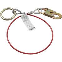 AS-21210-6 6' Cable Anchor with Snap Hook & O-Ring, Sling, Temporary Use Action Paper