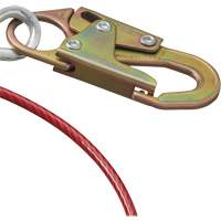 AS-21210-6 6' Cable Anchor with Snap Hook & O-Ring, Sling, Temporary Use Action Paper
