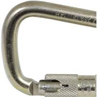 CP-03015-1 Zinc Plated Carabiner with 1" Gate Opening, Steel Action Paper