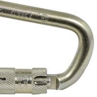 CP-03015-1 Zinc Plated Carabiner with 1" Gate Opening, Steel Action Paper