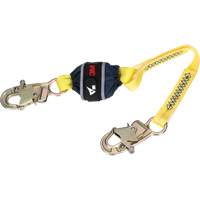 Web Shock-Absorbing Lanyard, 2.5', Snap Hook Center, Snap Hook Leg Ends, Polyester Action Paper